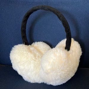 Black and White Heart Ear Muffs